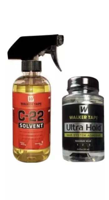 Walker Tape C.22 Solvent Wig Adhesive Remover 12oz+3.4oz Ultra Hold Hair System