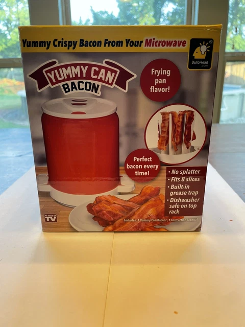 Yummy Can Bacon, As Seen on TV，Microwave Bacon Cooker HEALTHY Easy-to-Clean