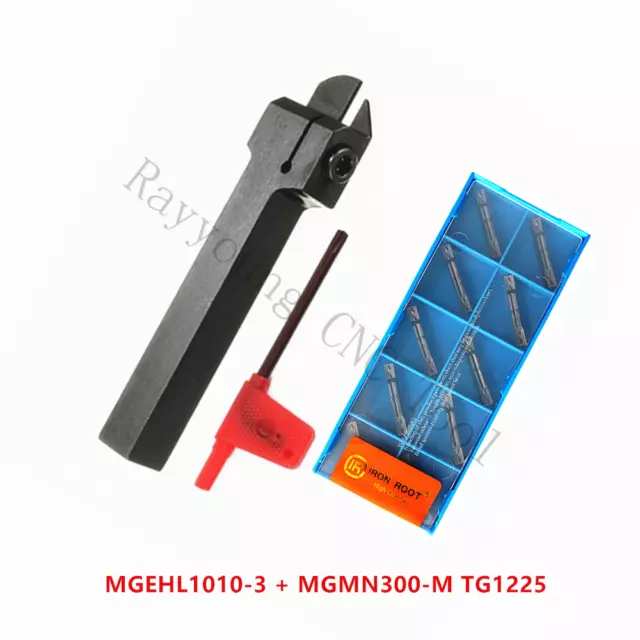 10P MGMN300-M TG1225  CNC Carbide insert +1P MGEHL1010-3 Grooving Tool Holder