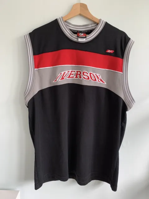 Reebok Limited Edition Iverson Embroidered basketball Vest Size Large