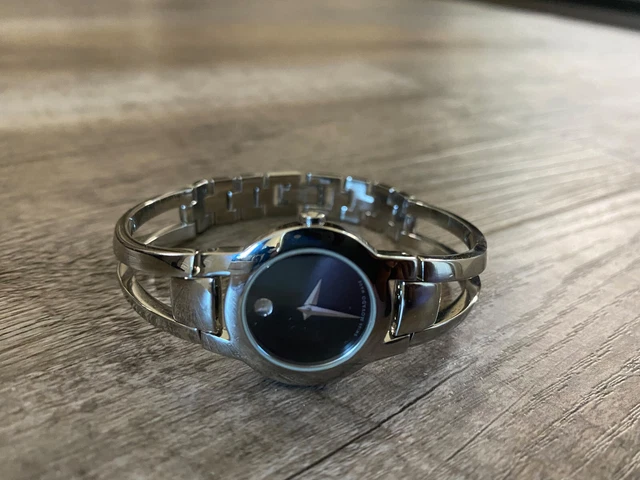 Orologio Donna Movado Amorosa 84 E4 1842 Quadrante Nero Cristallo Zaffiro Orologio da Donna 2