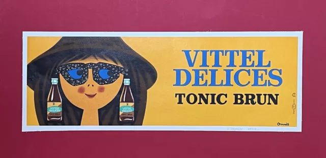 Affiche ancienne originale  « VITTEL DÉLICES » - 1960 - OMNÈS