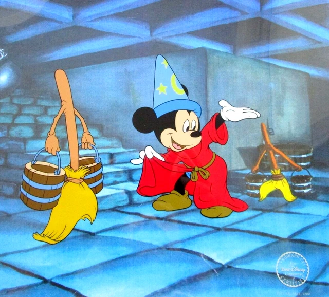 FANTASIA SORCERER MICKEY MOUSE WALT DISNEY WORLD printed cel SERICEL
