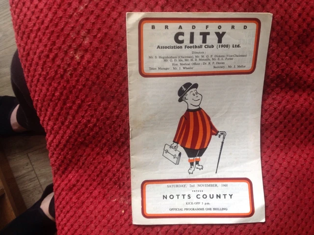 Bradford City V Notts County 2 Nov 68 Div 4 Programme