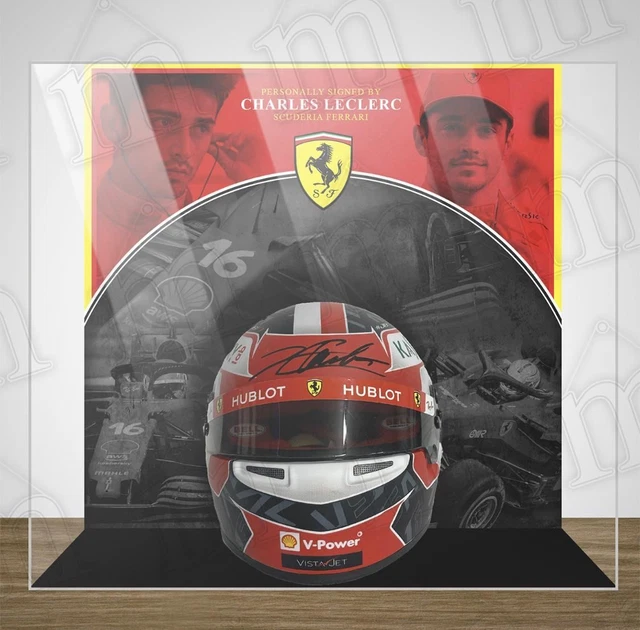 CHARLES LECLERC SIGNED Ferrari Mini Helmet Display FORMULA 1 AFTAL COA