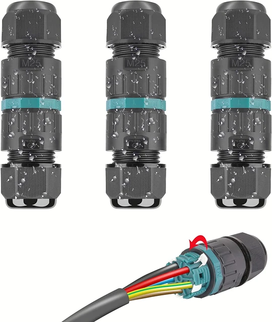 Connecteur Électrique Étanches IP68 - Raccord De Cable 5 Fils Boîte De Derivatio