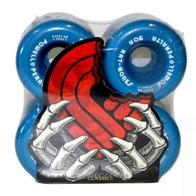 Powell Peralta Rat Bones Skateboard Wheels Blue 90A Re-Issue