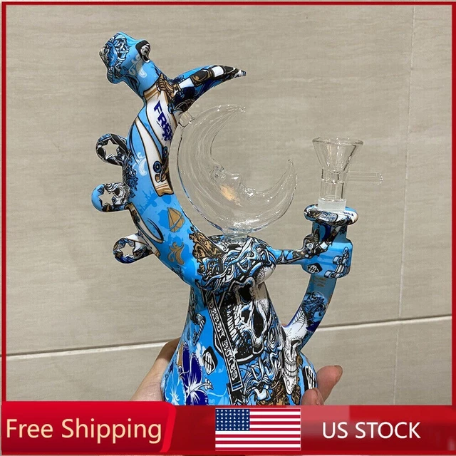 SMOKING HOOKAH MOON Teapot Bong Shisha Glass Bowl Silicone Water Pipe