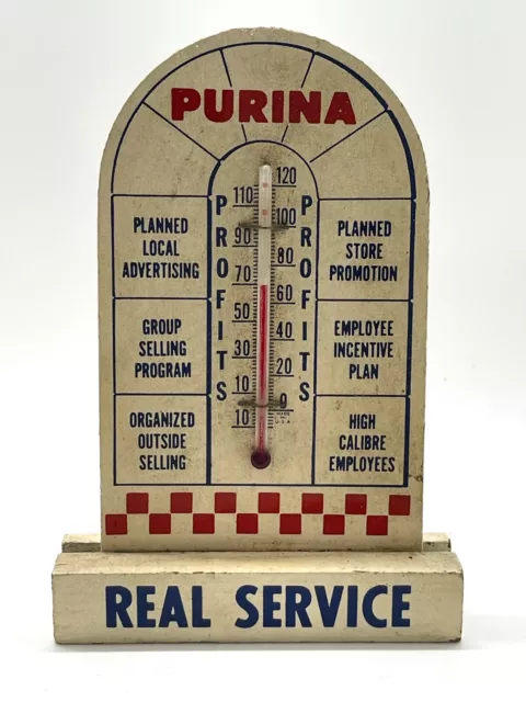 1953 Vintage Purina Feed Promotional Sales Convention Advertising Thermometer
