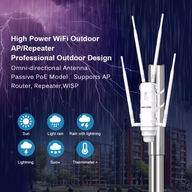 WAVLINK Aerial HD4 AC1200 Dual Band Long Range Outdoor WiFi Extender WiFi Router 2