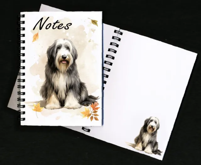 Bearded Collie Dog Notebook/Notepad + small image on each page by Starprint