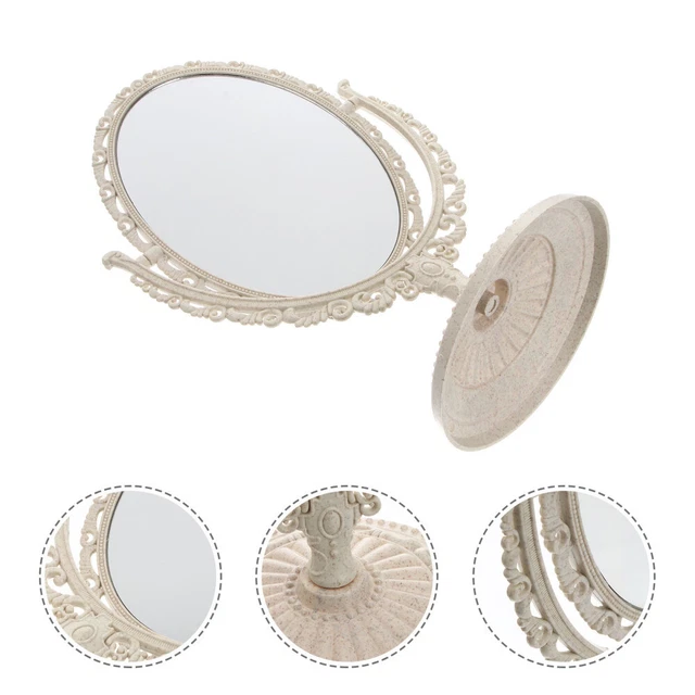NiceJoy Miroir De Maquillage En Forme D'oreilles De Chat Mignon, Miroir Cosmétique De Table à Rotation à 360 Degrés Avec Plateau De Rangement, Pour