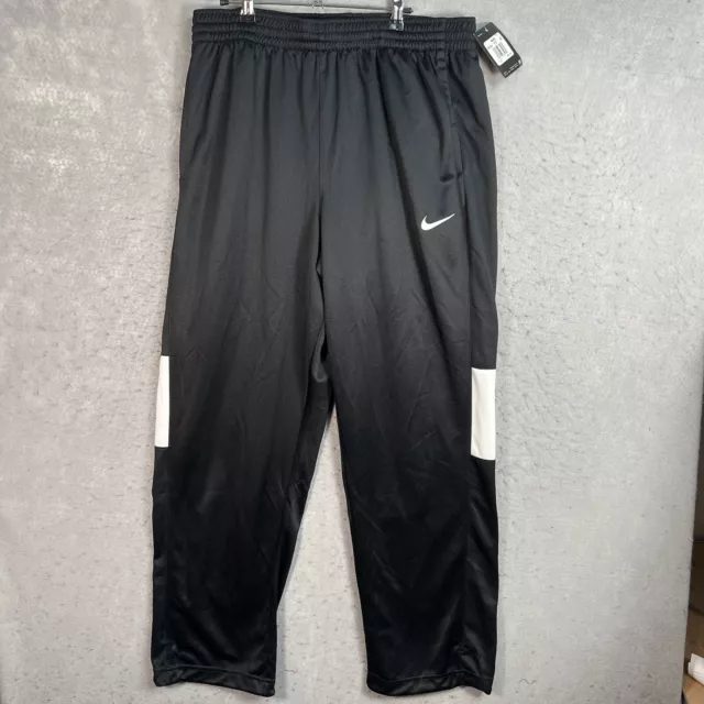 Nike Dri Fit Athletic Track Pants Adult 2XL XXL Black Drawstring Pockets Mens