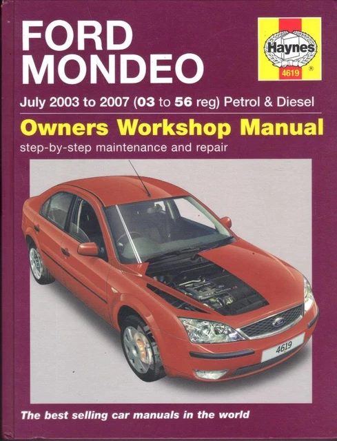 FORD MONDEO ZETEC, LX, GHIA X, GRAFITE, TITANIO,ST220,TDCi, MANUALE HAYNES 2003-2007
