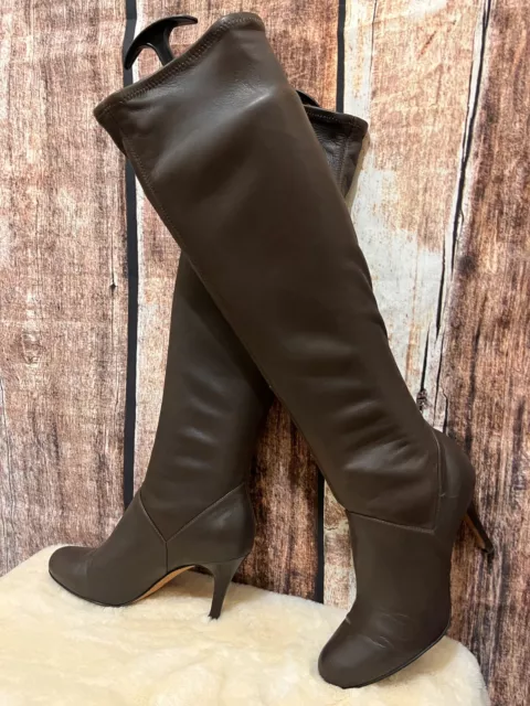 Womens Cole Haan Boots Tall Brown Buttery Soft Stretch Leather Knee High 6.5 B