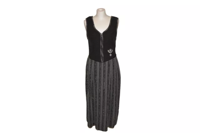 Dirndl dress Dress apron Grey  Cottagecore clothing Size USA 10