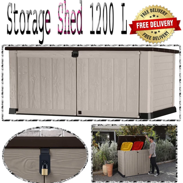 KETER STORE IT Out XL Garden Lockable Storage Box XL Shed Outside Bin ...