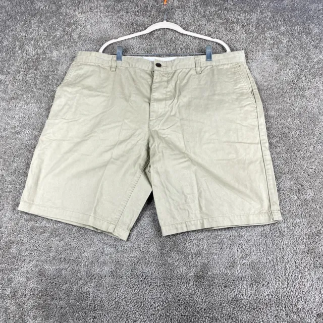 Dockers Chino Shorts Men's Size 42 Tan Flat Front Slash Pocket Cotton Casual