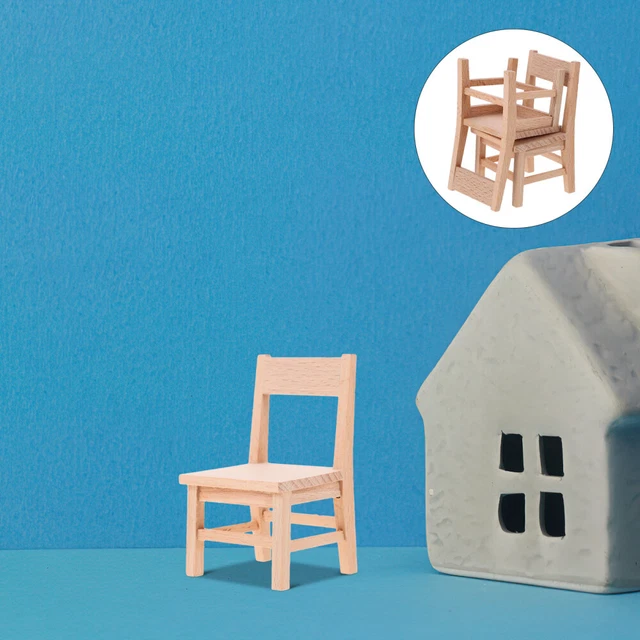 2pcs Small  Doll House Practical Doll Furniture Wood Miniature Furniture