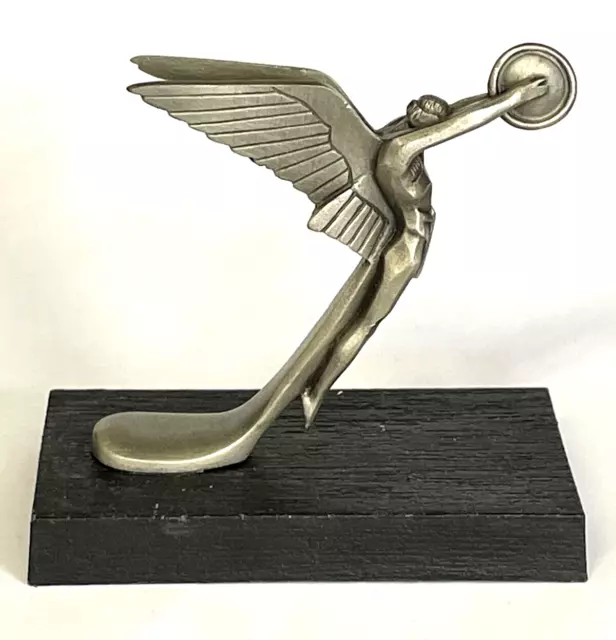 Duesenberg  Emblem Hood Ornament 1984 Franklin Mint Fine Pewter Miniature