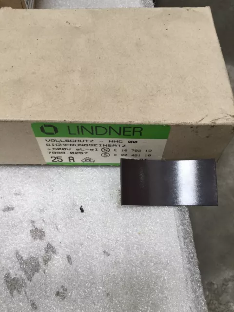 4x LINDNER Vollschutz NHC 00 Sicherungseinsatz 20A 500V gL-gl