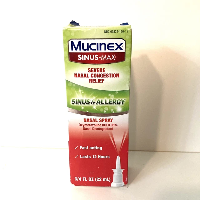 MUCINEX SINUS & ALLERGY SinusMax Severe Nasal Spray Congestion 3/4 Oz