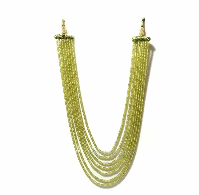 16"-24"inch Necklace Peridot Cubic Zirconia Rondelle Faceted 3mm Gemstone Beads