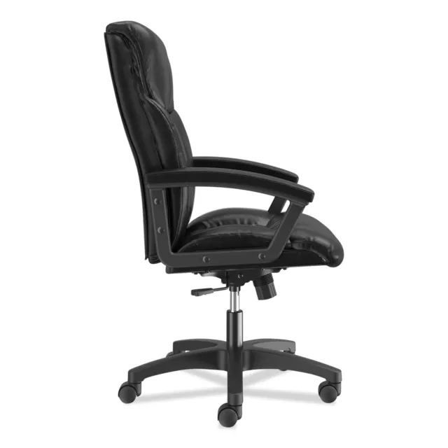 basyx VL151 Series Executive High-Back Chair, Black Leather 3