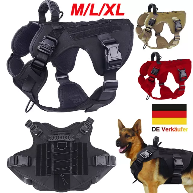 Hunde Geschirr Taktisches Hundegeschirr Haustierhalsband für Großer Hund M - XL