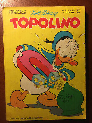 Topolino N° 725 - 19 Ottobre 1969, Cedola "Enciclopedia Disney", Discreto/Buono!