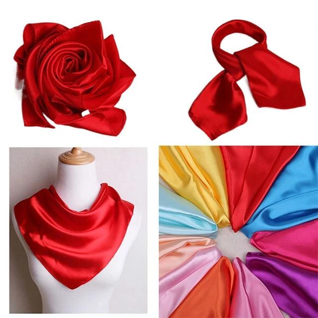 Sciarpa 60*60 cm articolo solido colore raso sciarpa quadrata operaio