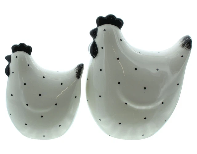 Salvare Set 2x Gallina " Puntini ", 2er Porcellana,Statua Decorativa,Pasquale 3