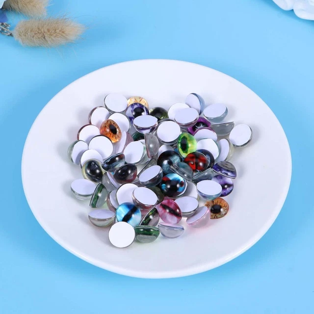 50 piezas redondo 12 mm mezcla ojo animal piedra hágalo usted mismo joyería accesorios