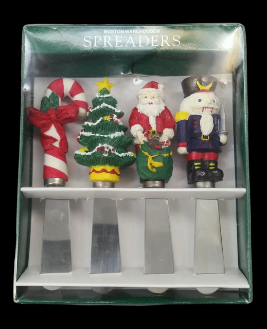 Juego de 4 esparcidores de almacén de colección Boston Cascanueces 1994 nuevo de lote antiguo