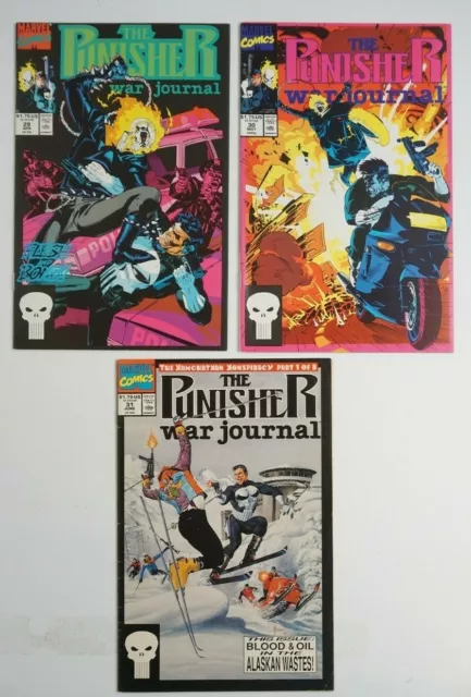 The Punisher War Journal #29 30 31  (1991, Marvel) LOT OF 3 Ghost Rider VF
