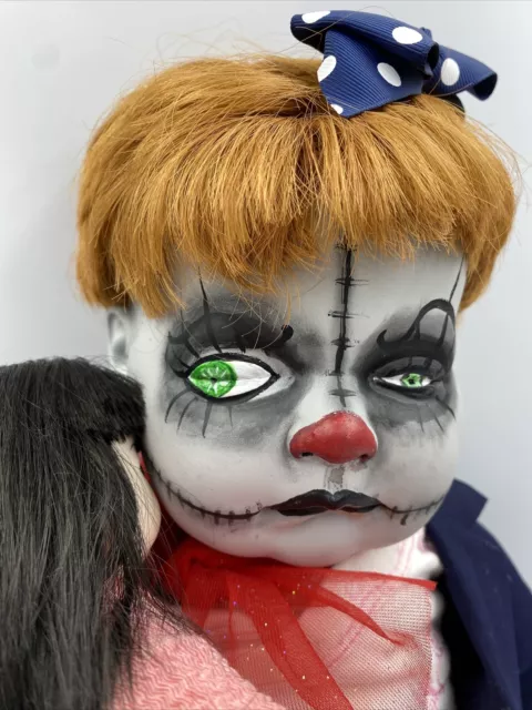 OOAK Alternative Horror Reborn Evil Clown Art Doll 21” Elvis & Priscilla 3