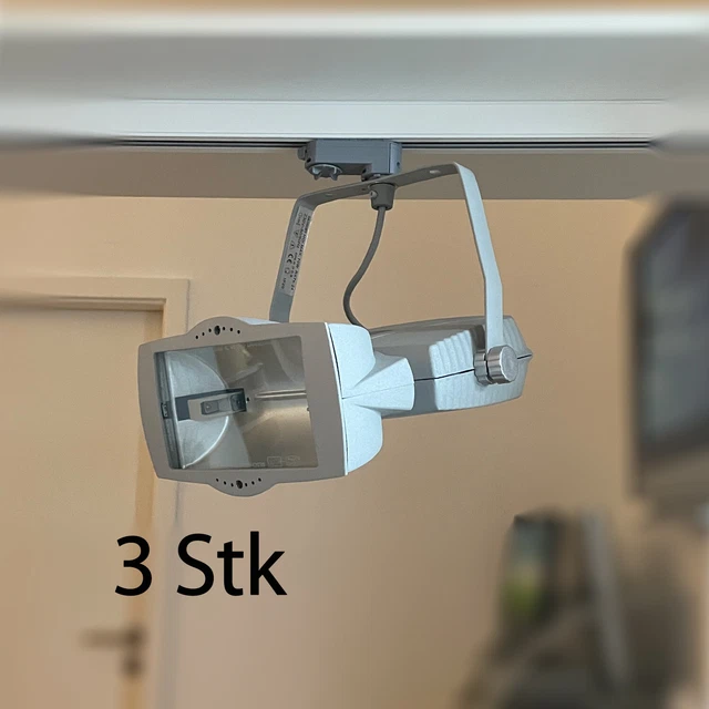3x CLE PURI LED Strahler GU10 – Für 3-Phasen-Stromschienen, Alugrau, Dreh- & Schwenkbar