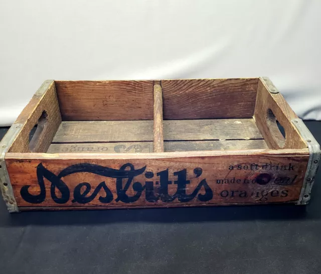 Vintage Nesbitt’s California Orange Soda Bottle Wood Crate EL MONTE CALIF.