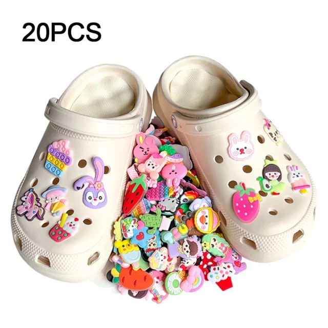 20x Schuhstecker/Shoe Charms für Clogs/Crocs Schuhpins Schuh Pin Rosa Mädchen 2