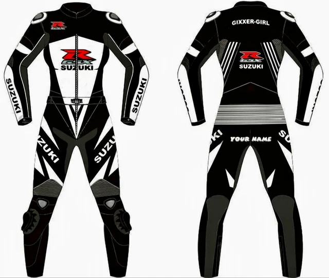 Mens Suzuki GSXR Motorcycle 1PC Suit Leather Motorbike Sport Biker Racing Armour