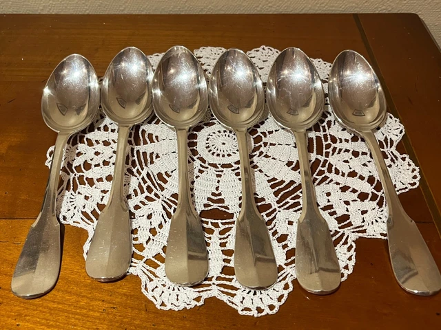 Christofle 6 Anciennes Cuilleres De Table a Soupe Empire (Modele Delafosse