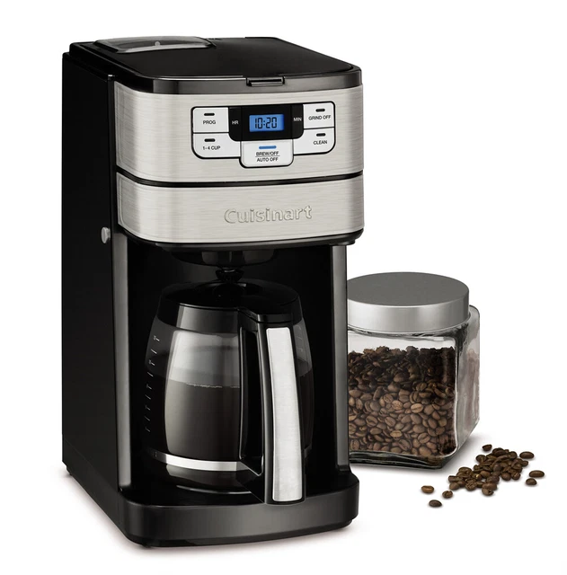 Cuisinart 12 Cup Automatic Grind & Brew Coffeemaker, Black, DGB-400