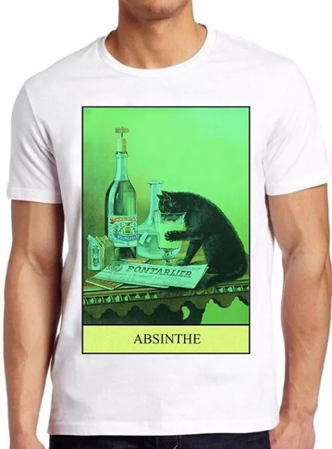 Black Cat Tarot Card Fortune Reading Absinthe Funny Cool Gift Tee T Shirt C1168