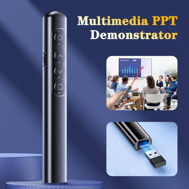 PowerPoint Presentation Remote Wireless USB Presenter Laser Pointer Clicker Pen