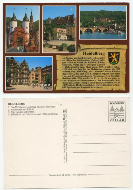 14465 - interesting facts about Heidelberg - old postcard