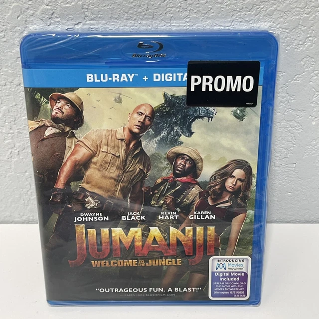 NEW JUMANJI BLUE-RAY DVD Welcome to the Jungle Digital 2018 Dwayne