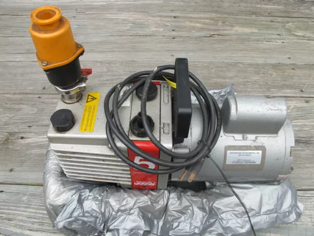 Edwards E1M5 Rotary Vane Vacuum Pump & Franklin 1102180403 1/2 HP ph 1 motor