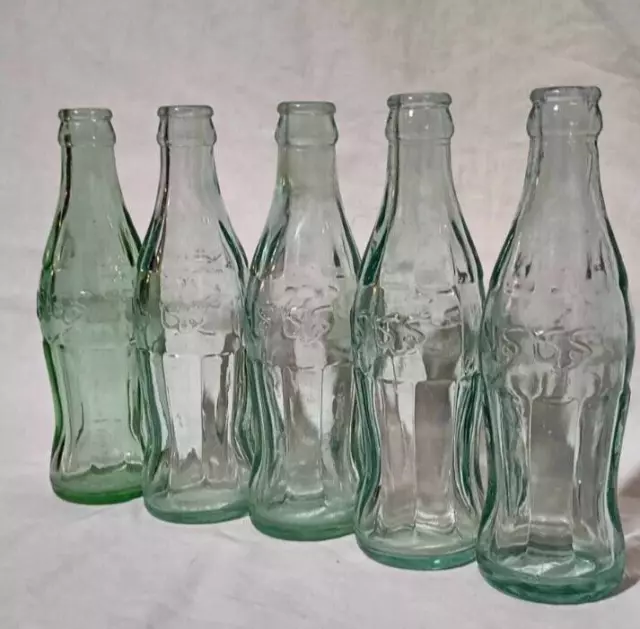 old Used cocacola  bottle  collection  1986 glass 19CL arabic writting vintage