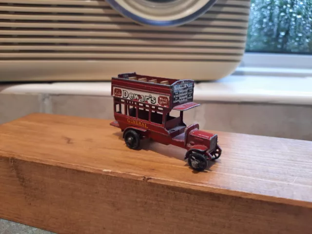 Matchbox Lesney No2 B Tipo Bus Etichetta bianca di Dewar