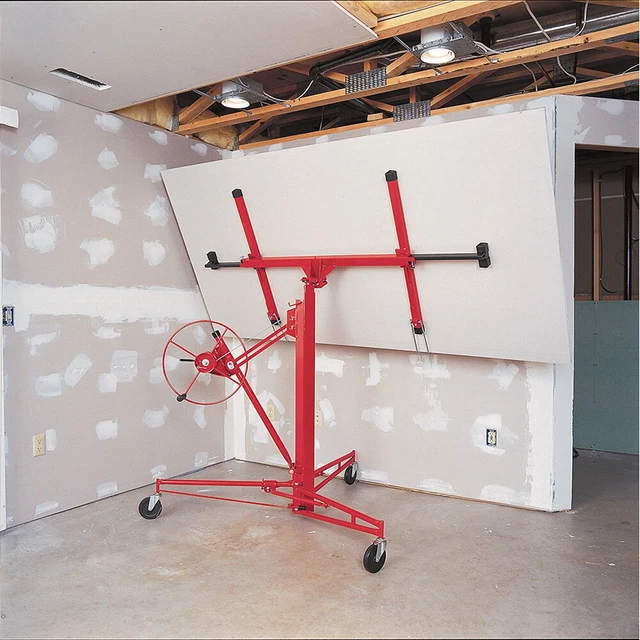 Home 16FT Drywall Tool Hoist Cranes Plaster Board Caster Lifter Panel Sheet Lift